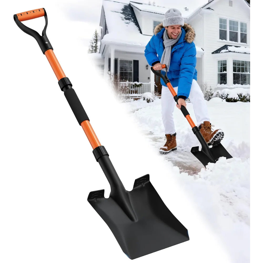 42" Heavy Duty Square Spade Snow Shovel, Ergonomic D-Grip with Fiberglass Shaft for Driveways
42" Heavy Duty Square Spade Snow Shovel, Ergonomic D-Grip with Fiberglass Shaft for Driveways
