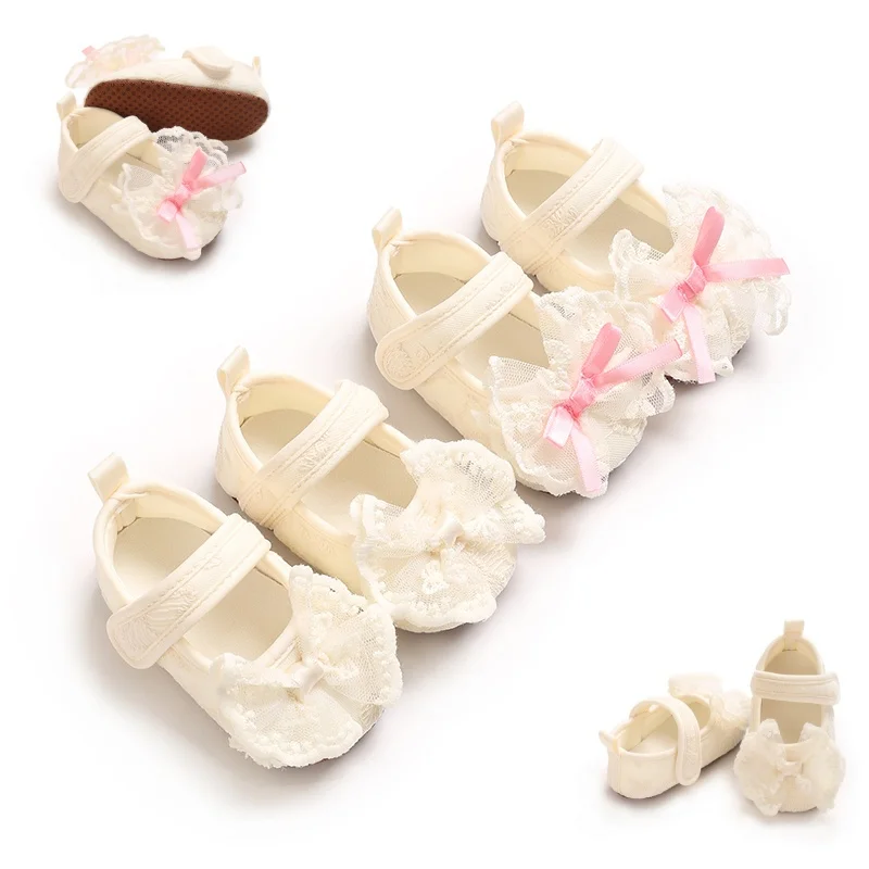 Lace Cute Baby Girl 0-18M Princess Bow Flat Shoes Baby Steps Baby Shoes Cute Soft Sole First Step
Lace Cute Baby Girl 0-18M Princess Bow Flat Shoes Baby Steps Baby Shoes Cute Soft Sole First Step