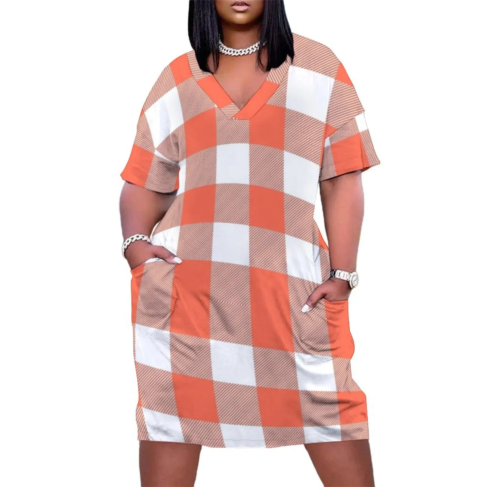 Living Coral Gingham Plaid Print Color of 2019 Loose Pocket Dress Clothing women's evening dresses Dress for girls
Living Coral Gingham Plaid Print Color of 2019 Loose Pocket Dress Clothing women's evening dresses Dress for girls