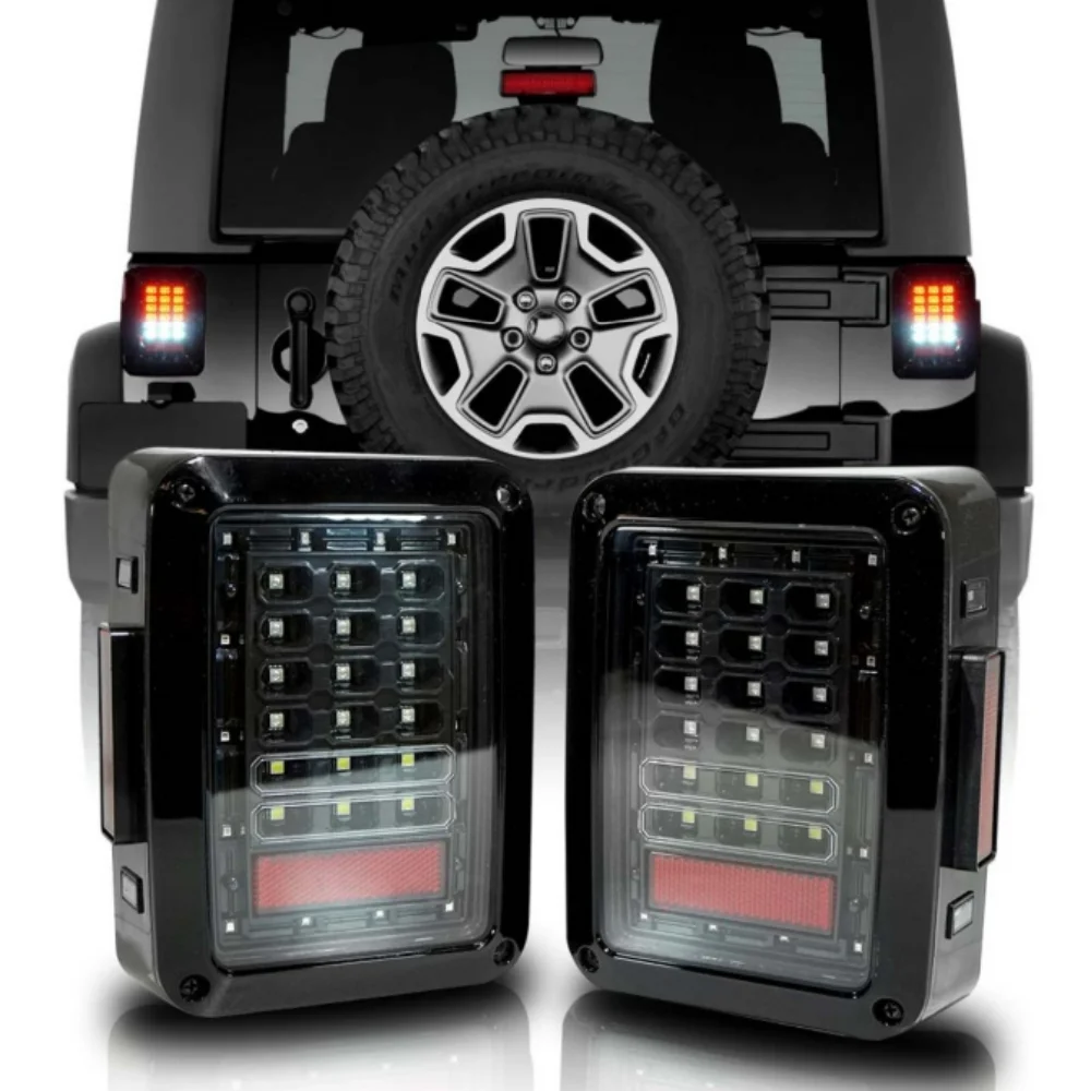 For2007-2017 Jeep Wrangler JK Rear Bumper LED Warning Brake Signal Tail Light US/European 2PCS
For2007-2017 Jeep Wrangler JK Rear Bumper LED Warning Brake Signal Tail Light US/European 2PCS