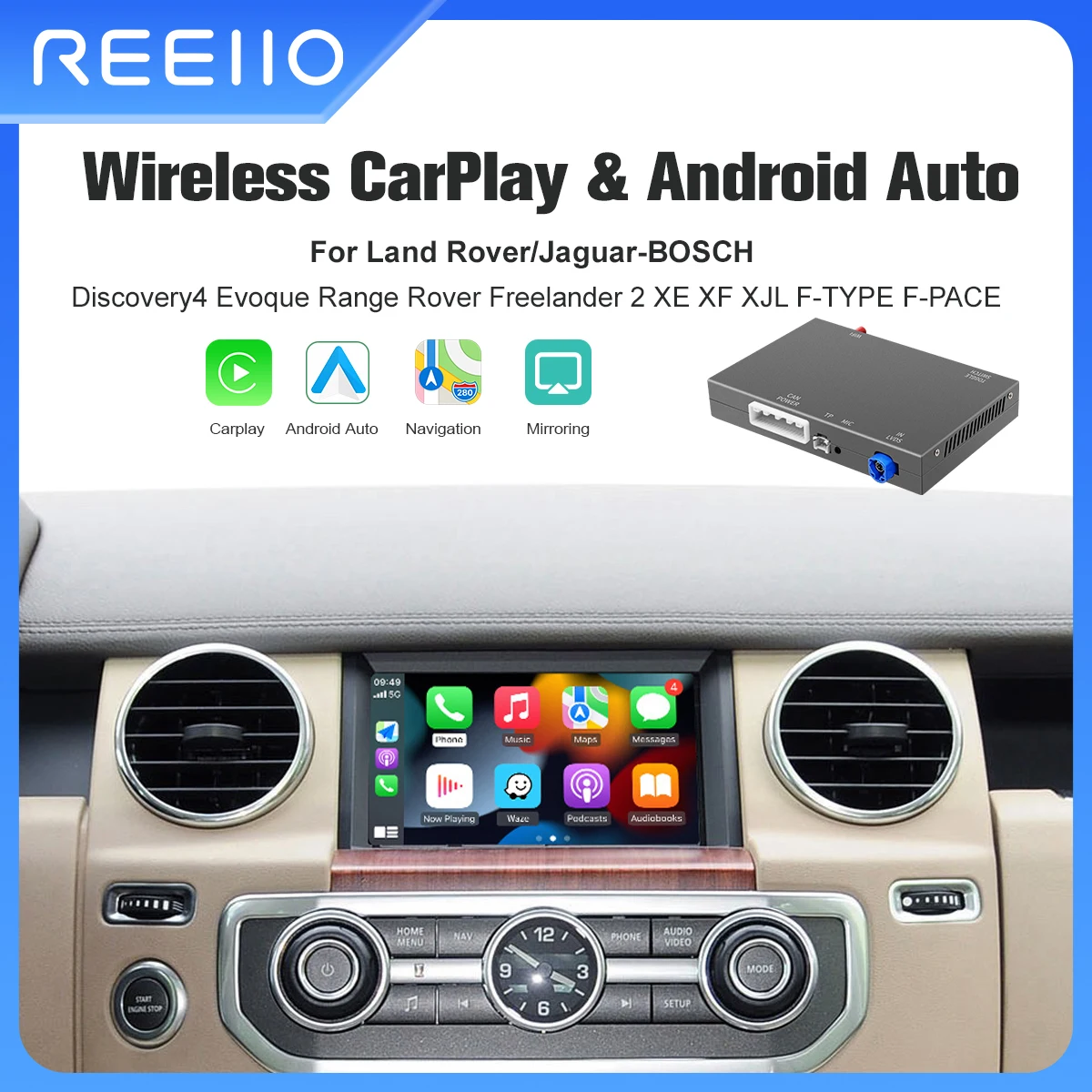 2025 New Wireless Carplay For Land Rover Jaguar Bosch Discovery 4 Aurora Freelander 2 XE XF XJ Airplay Android Auto
2025 New Wireless Carplay For Land Rover Jaguar Bosch Discovery 4 Aurora Freelander 2 XE XF XJ Airplay Android Auto