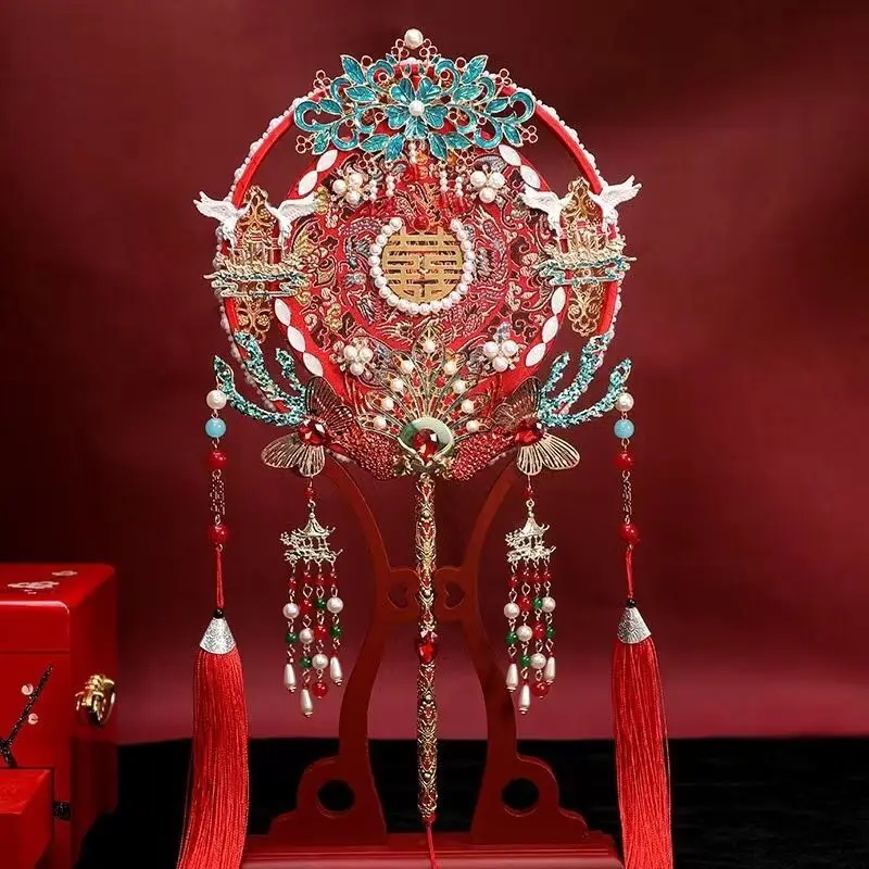 Bride Props XiuHefu Wedding Fan Dragon Phoenix Fan New Chinese Style Frame Gift For Friends' Wedding Accessories Nuptial Fan
Bride Props XiuHefu Wedding Fan Dragon Phoenix Fan New Chinese Style Frame Gift For Friends' Wedding Accessories Nuptial Fan
