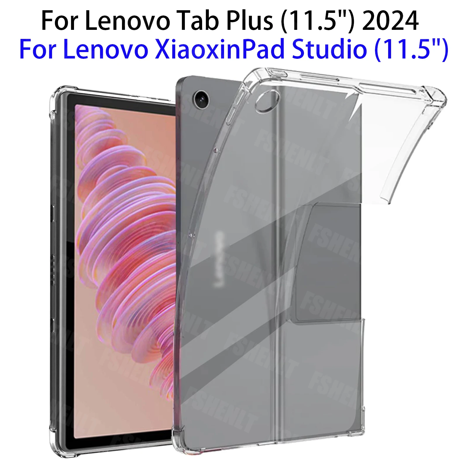 Case for Lenovo Tab Plus 11.5" 2024 Flexible TPU Silicone Bumper with Reinforced Corners Protection for Lenovo XiaoxinPad Studio
Case for Lenovo Tab Plus 11.5" 2024 Flexible TPU Silicone Bumper with Reinforced Corners Protection for Lenovo XiaoxinPad Studio
