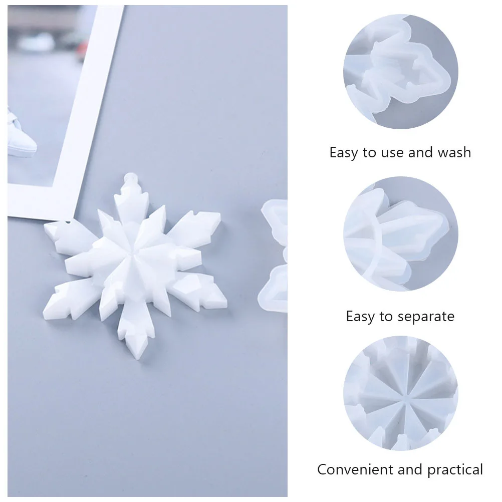 Snowflake Pendant Mold Silicone DIY Craft Tool Simple Design Nonstick Easy Use Wash Snowflake Hanging Pendant Mould
Snowflake Pendant Mold Silicone DIY Craft Tool Simple Design Nonstick Easy Use Wash Snowflake Hanging Pendant Mould