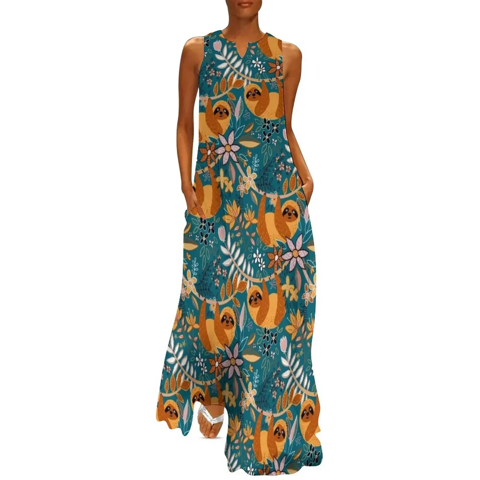 Happy Boho Sloth Floral Long Dress summer dresses dress for women 2025 bandage dress
Happy Boho Sloth Floral Long Dress summer dresses dress for women 2025 bandage dress
