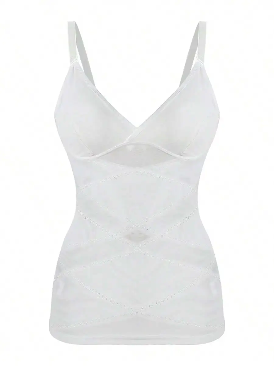 Womens Sheer V-Neck Cami Shaper Top With Tummy Control Waist Cincher Body Shaping Tank
Womens Sheer V-Neck Cami Shaper Top With Tummy Control Waist Cincher Body Shaping Tank