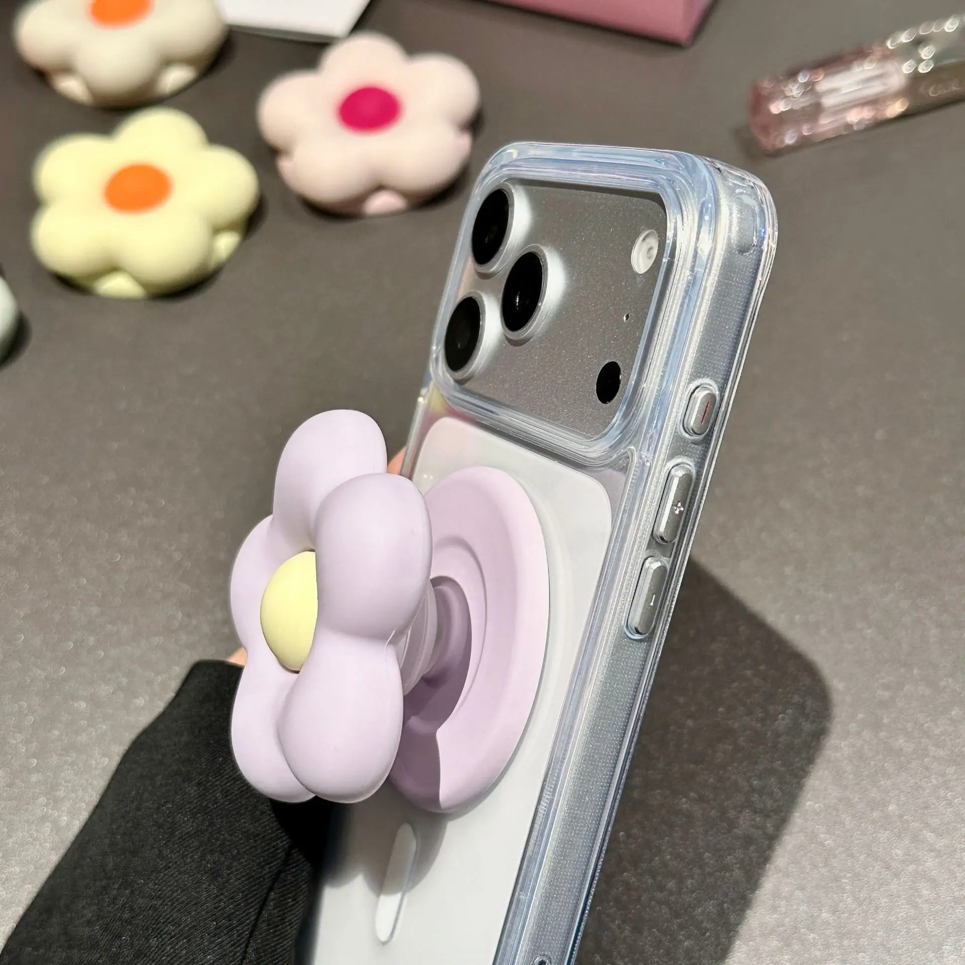 3D Dopamine Flower Phone Holder Magnetic Cute Floral Retractable Grip for Magsafe iPhone Candy-Colored Flower Foldable Stand
3D Dopamine Flower Phone Holder Magnetic Cute Floral Retractable Grip for Magsafe iPhone Candy-Colored Flower Foldable Stand