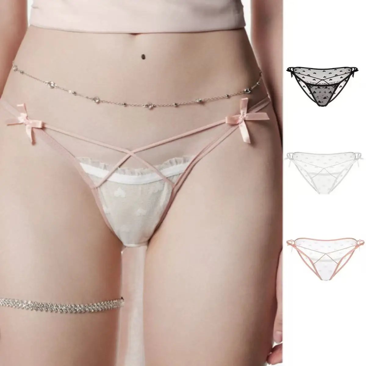 SP&CITY Love Heart Embroidery Mesh Transparent Sexy Women's Underwear Lace Sweet Bow Hollow Out Panties Thin Soft Cute Briefs
SP&CITY Love Heart Embroidery Mesh Transparent Sexy Women's Underwear Lace Sweet Bow Hollow Out Panties Thin Soft Cute Briefs