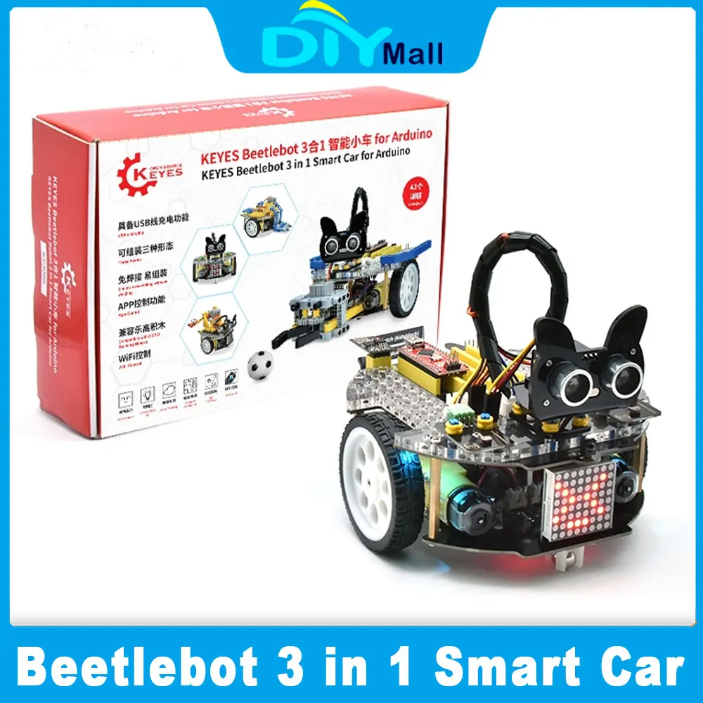 Графический программируемый робот STEM для отслеживания, безупречная игрушка, совместимая с Arduino и строительными блоками
Графический программируемый робот STEM для отслеживания, безупречная игрушка, совместимая с Arduino и строительными блоками