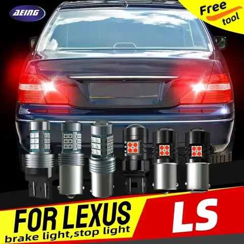 2x LED Brake Stop Tail Lights Blubs Car Lights Red No Error For Lexus IS I E1 GXE10 IS300 LS430 F3 2001 2002 2003 2004 2005