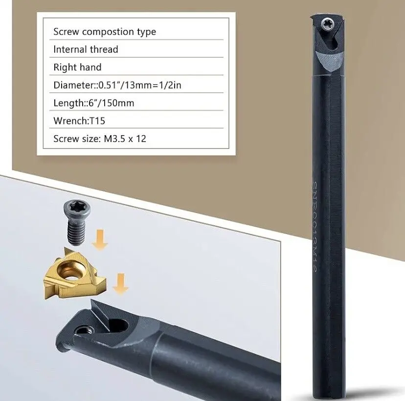 5pcs 16IR +5pcs 16ER AG60 insert +1/2 SNR0013M16 + SNL0013M16 Threading Tool Holder
5pcs 16IR +5pcs 16ER AG60 insert +1/2 SNR0013M16 + SNL0013M16 Threading Tool Holder
