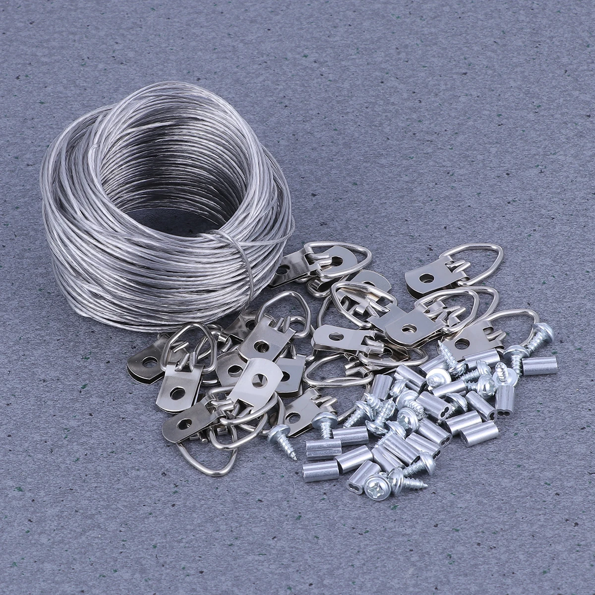 30 .5M Wire Rope Hook Set Wall Hanging Kit Picture Hanger Photo Frame Easy Use Hangers Hooks
30 .5M Wire Rope Hook Set Wall Hanging Kit Picture Hanger Photo Frame Easy Use Hangers Hooks