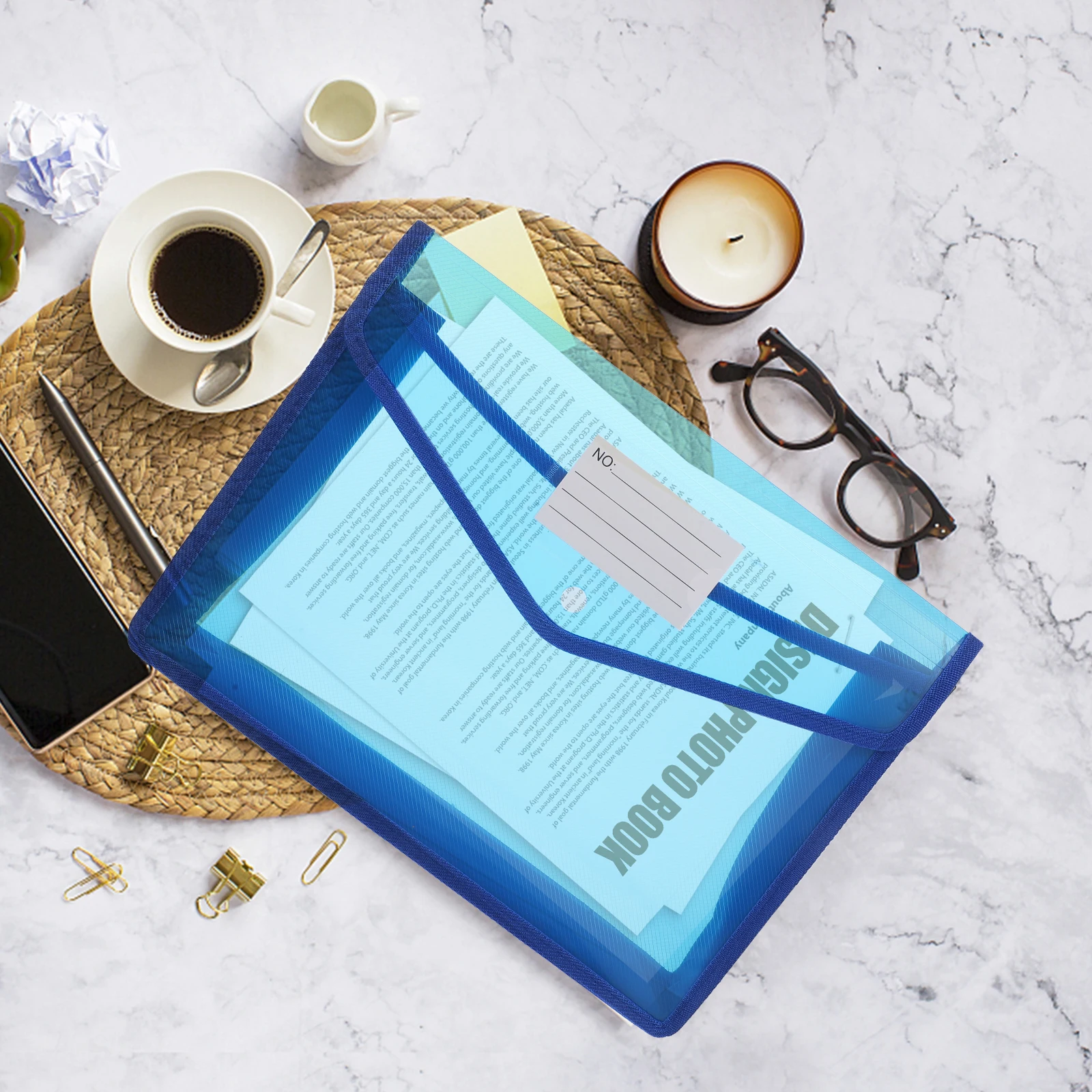2pcs A4 Waterproof Document ganizer Bags Transparent Blue File Folders Buckle for Students Office Workers PP Material
2pcs A4 Waterproof Document ganizer Bags Transparent Blue File Folders Buckle for Students Office Workers PP Material