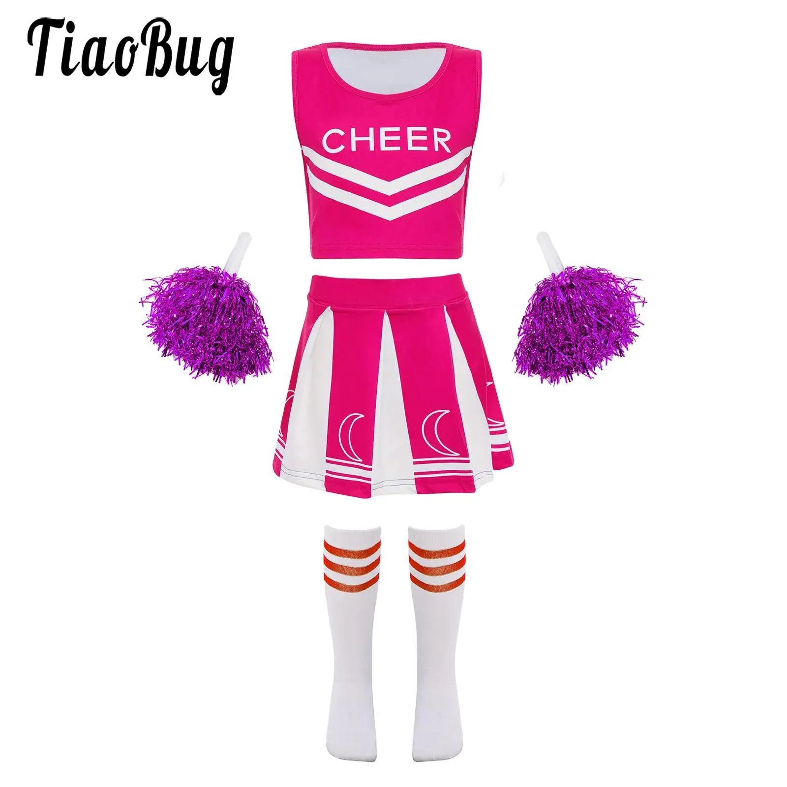 Kids Girls Cheerleader Costumes Outfit Sports Cheer Uniform Suit Halloween Party Dance Cheerleading Stage Performance Dancewear
Kids Girls Cheerleader Costumes Outfit Sports Cheer Uniform Suit Halloween Party Dance Cheerleading Stage Performance Dancewear