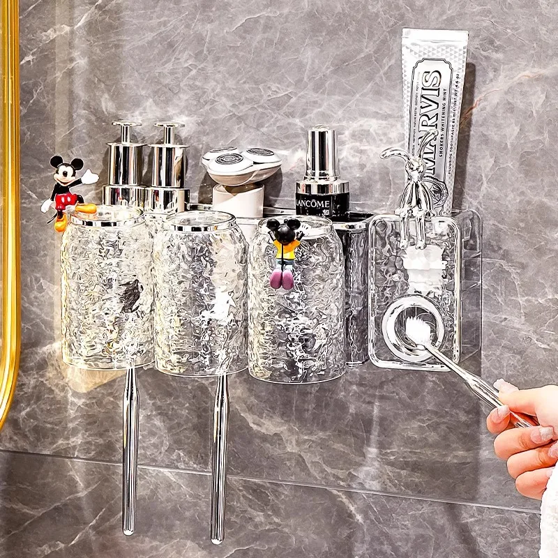 Tooth cup holder design modern storage rack saves, portable and stylish, no drilling required, non-destructive installation
Tooth cup holder design modern storage rack saves, portable and stylish, no drilling required, non-destructive installation