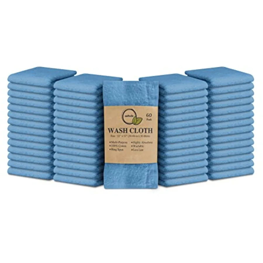 100% Cotton Washcloths 12x12 Inches Soft, Highly Absorbent Washcloth, Face Towels, Wash Cloths for Face, Ring Spun, Bulk Pack
100% Cotton Washcloths 12x12 Inches Soft, Highly Absorbent Washcloth, Face Towels, Wash Cloths for Face, Ring Spun, Bulk Pack