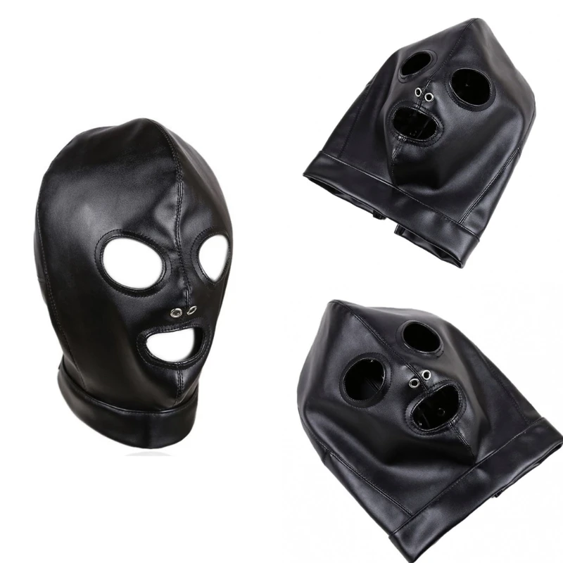 Black PU Head Cover with Adjustable Tie Balaclava Face Mask Couple Play Black Head Wrap Full Hood Costume
Black PU Head Cover with Adjustable Tie Balaclava Face Mask Couple Play Black Head Wrap Full Hood Costume