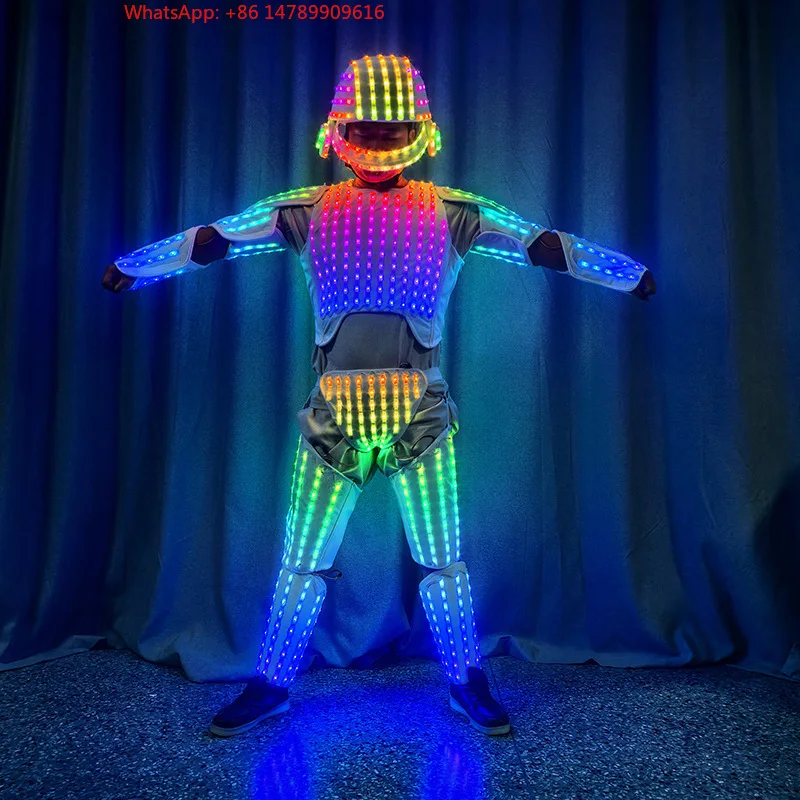 LED Luminous Robot CostumeLED Color Luminous Space Armor Set Bar Nightclub Stage Peorce Remote Control Color Changing Clothing
LED Luminous Robot CostumeLED Color Luminous Space Armor Set Bar Nightclub Stage Peorce Remote Control Color Changing Clothing