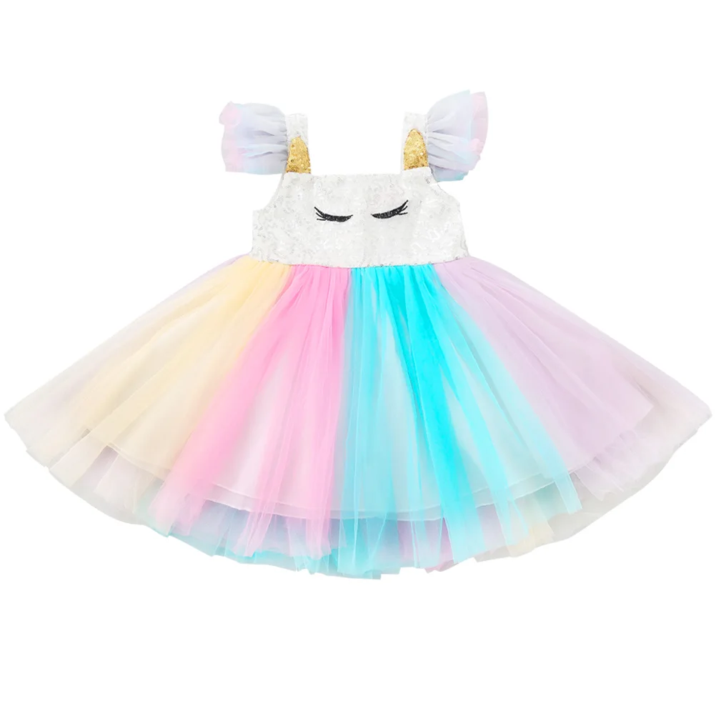 Rainbow Tutu Dress Cartoon Eyelash Princess Style Birthday Party Outfit Girls Skirt Kids Costume Performance Comfortable Texture
Rainbow Tutu Dress Cartoon Eyelash Princess Style Birthday Party Outfit Girls Skirt Kids Costume Performance Comfortable Texture