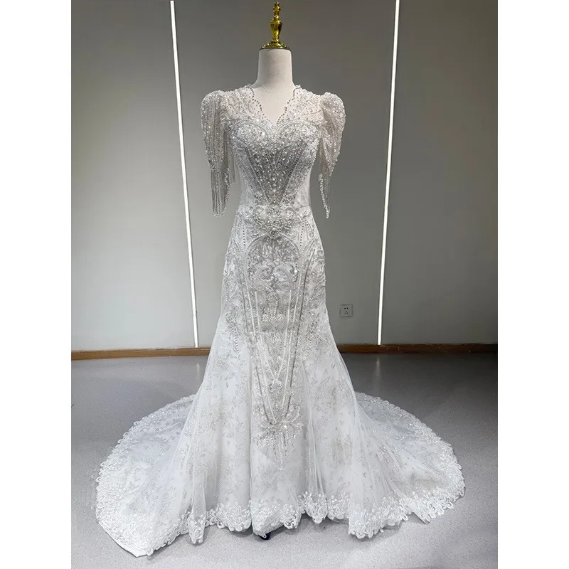 A new heavy-duty lace-like drawstring dress with fishtail main fabric and light gauze backless design for going out
A new heavy-duty lace-like drawstring dress with fishtail main fabric and light gauze backless design for going out