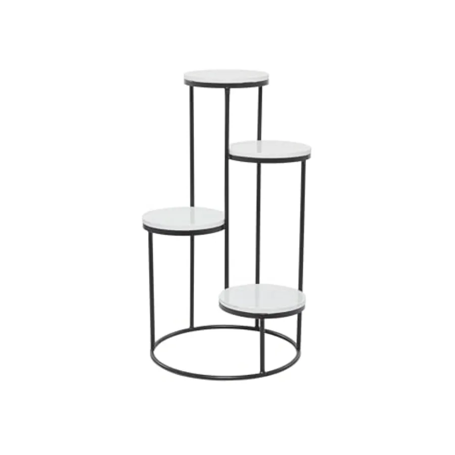 Marble Indoor Plantstand 4 Tier Plant Shelf with Black Base for Living Room White Marble Top Black Metal Space-Saving Vertical
Marble Indoor Plantstand 4 Tier Plant Shelf with Black Base for Living Room White Marble Top Black Metal Space-Saving Vertical