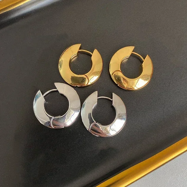Real 925 Sterling Silver 18K Gold Minimalist Round Hoop Earring for Women Vintage Geometric Fine Jewelry Personality Accessories
Real 925 Sterling Silver 18K Gold Minimalist Round Hoop Earring for Women Vintage Geometric Fine Jewelry Personality Accessories