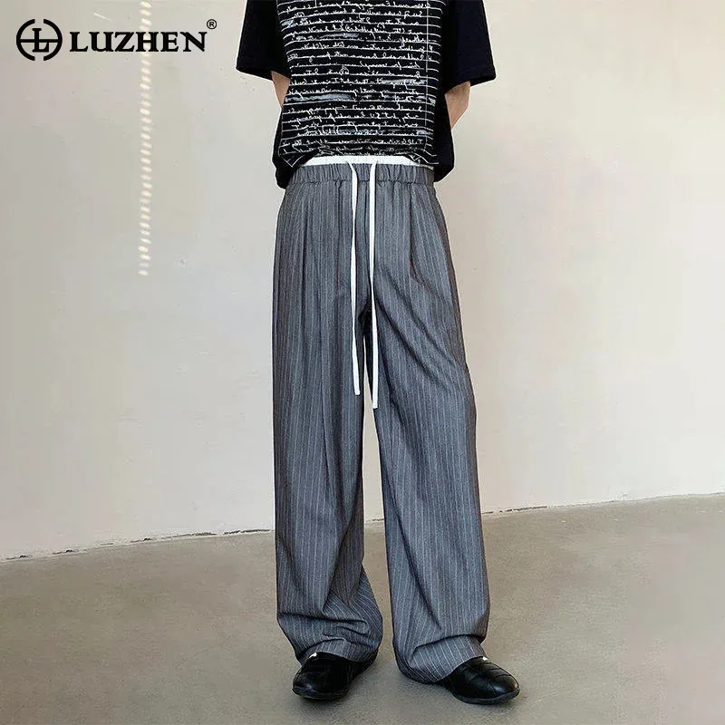 LUZHEN Straight Korean Fashion Stripe Printed 2025 Casual Spring Pants Men's Stylish Loose Wide Leg Trouser Male Elegant JY2490
LUZHEN Straight Korean Fashion Stripe Printed 2025 Casual Spring Pants Men's Stylish Loose Wide Leg Trouser Male Elegant JY2490