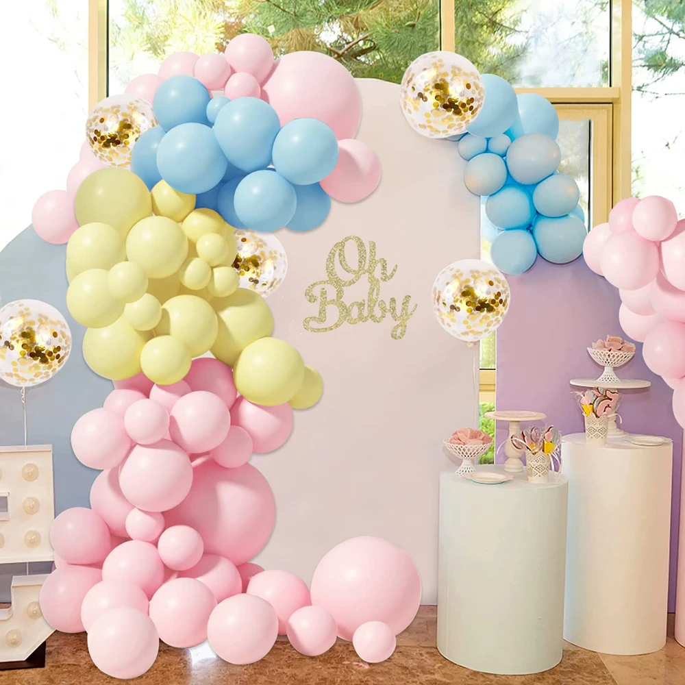 112Pcs Rainbow Pastel Pink Yellow Blue Gold Confetti Latex Balloon Garland Arch Kit for Birthday Baby Shower Party Decoration
112Pcs Rainbow Pastel Pink Yellow Blue Gold Confetti Latex Balloon Garland Arch Kit for Birthday Baby Shower Party Decoration