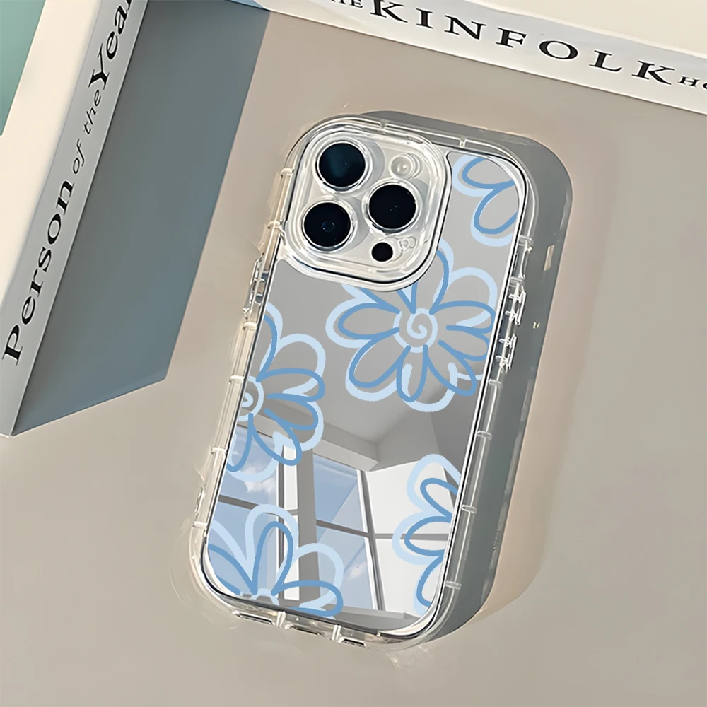 Light Blue Floral Pattern Back Mirror Phone Case For iPhone 17 16 15 Pro 14 13 12 11 Pro Max 7 8 Plus 17 Air X XR XS Soft Cover
Light Blue Floral Pattern Back Mirror Phone Case For iPhone 17 16 15 Pro 14 13 12 11 Pro Max 7 8 Plus 17 Air X XR XS Soft Cover