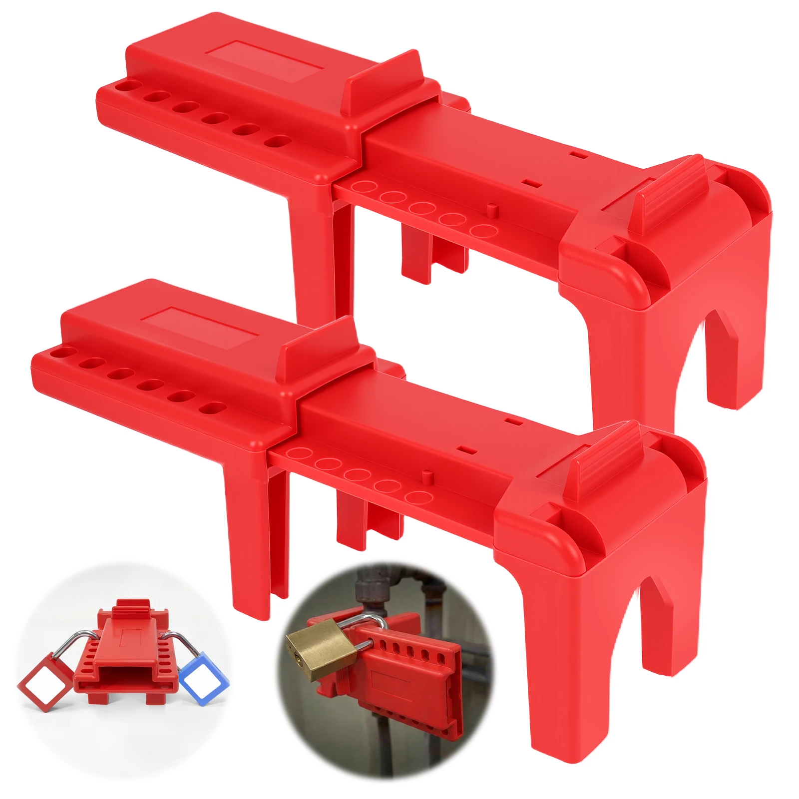 Ball Valve Lockout for 1/2 inch to 2-1/2 inch Pipe Diameter Adjustable Valve Lock Out Tag Out for Pipe/Faucet/Gas Valve
Ball Valve Lockout for 1/2 inch to 2-1/2 inch Pipe Diameter Adjustable Valve Lock Out Tag Out for Pipe/Faucet/Gas Valve