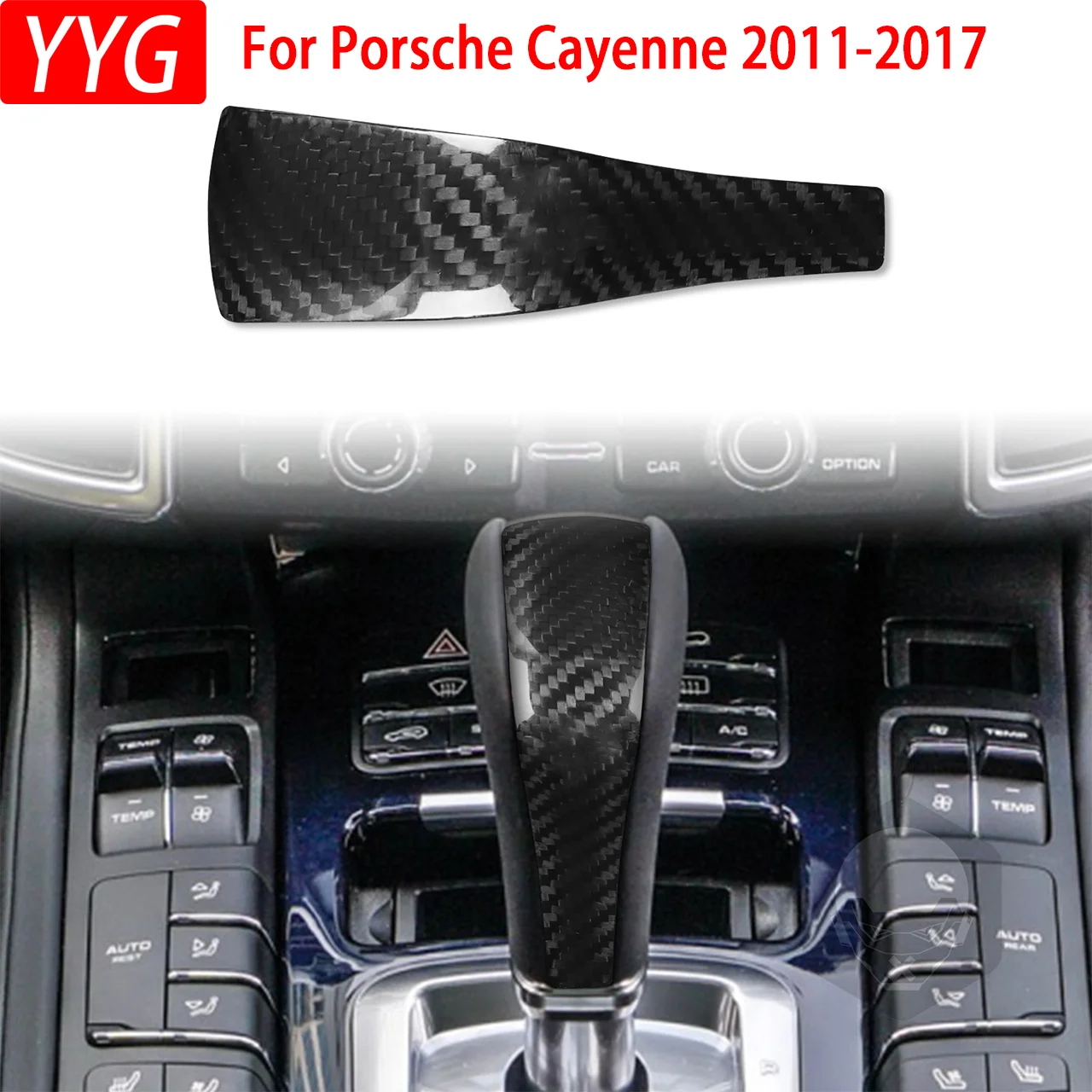 For Porsche Cayenne 2011-2017 Carbon Fiber Central Control Gear Shift Knob Cover Decorative Car Interior Accessory Sticker
For Porsche Cayenne 2011-2017 Carbon Fiber Central Control Gear Shift Knob Cover Decorative Car Interior Accessory Sticker