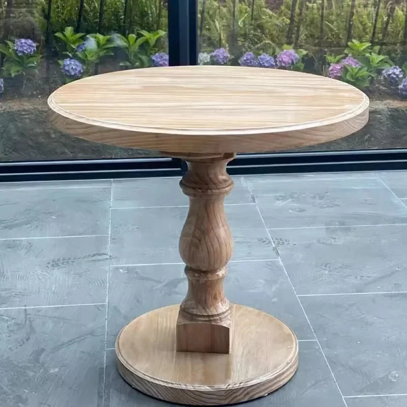 (Sea shipping) European solid wood negotiation small round table retro old small square table American hotel cafe casual dining
(Sea shipping) European solid wood negotiation small round table retro old small square table American hotel cafe casual dining