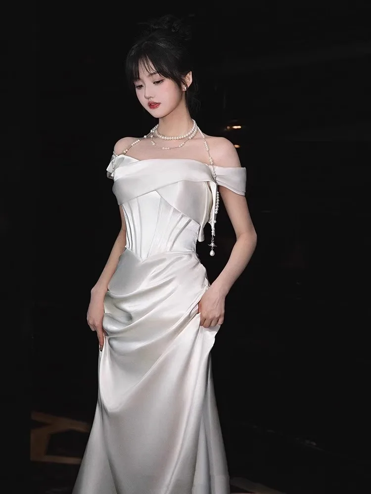 Silk Evening Gown Engagement Wedding Dr One oulder Long Sve Luxury Bride Dr Korean Sle Polyester Fiber Adult Cer...
Silk Evening Gown Engagement Wedding Dr One oulder Long Sve Luxury Bride Dr Korean Sle Polyester Fiber Adult Cer...