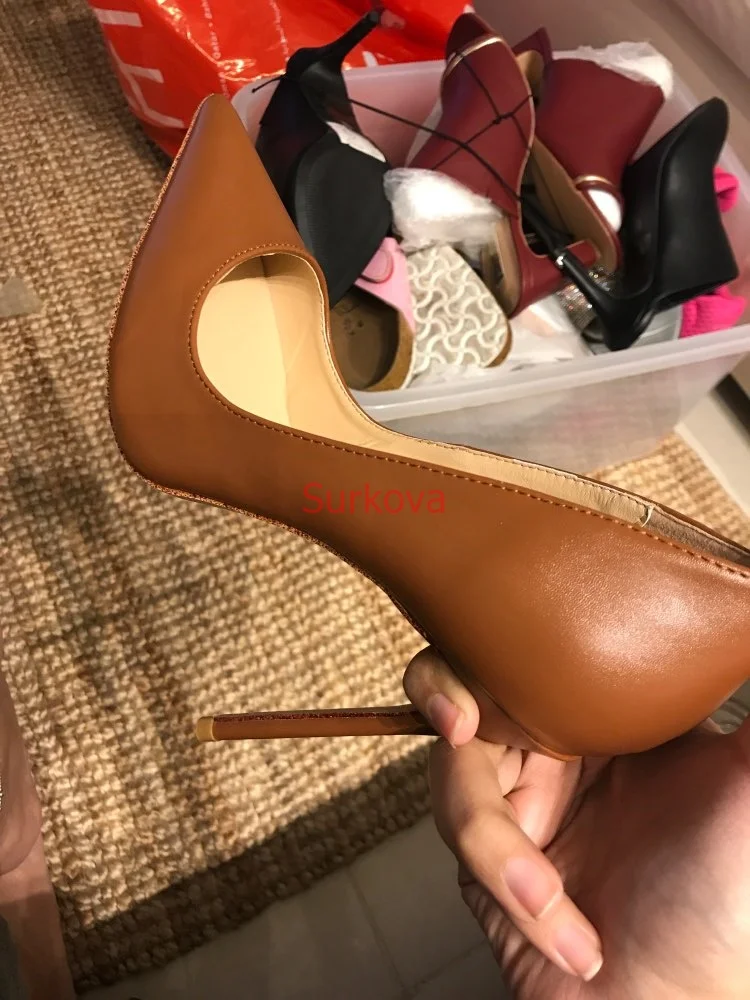 Sexy Brown Pointed Toe Shallow Stiletto Heel Pumps 12 cm Dress High Heels Formal Daily Shoes
Sexy Brown Pointed Toe Shallow Stiletto Heel Pumps 12 cm Dress High Heels Formal Daily Shoes