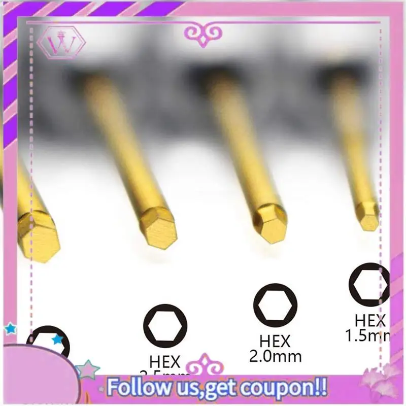 Upgraded 8 Pcs 1.5 / 2.0 / 2.5 / 3.0 Mm Hex Screwdriver Set Titanium Hex Wrench Tool Set For Multi-Axis FPV RC Tool
Upgraded 8 Pcs 1.5 / 2.0 / 2.5 / 3.0 Mm Hex Screwdriver Set Titanium Hex Wrench Tool Set For Multi-Axis FPV RC Tool