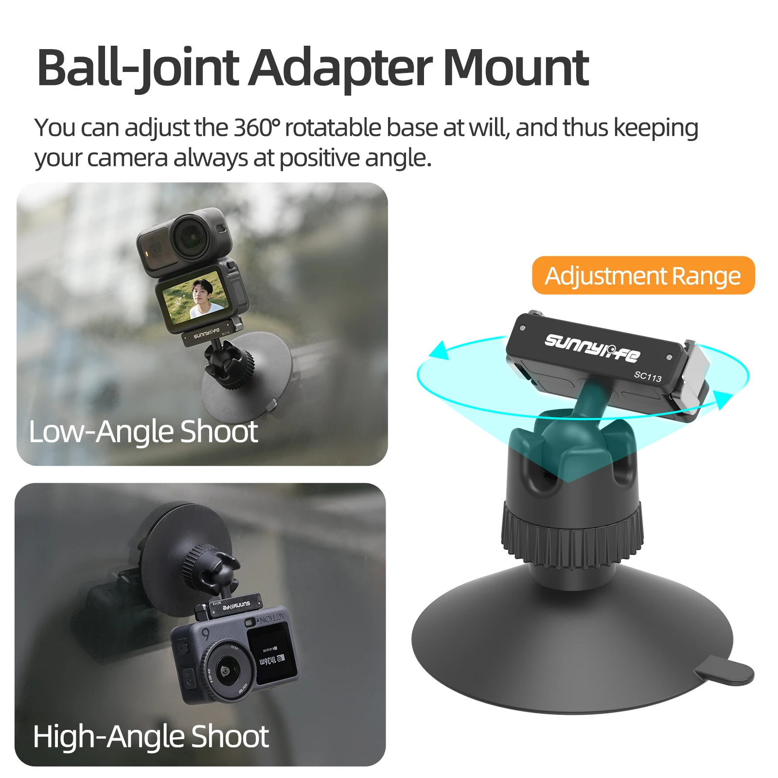 for DJI Osmo Nano/Action 6 Dual-Direction Magnetic Quick-Release Ball Head Suction Cup Mount Adapter
for DJI Osmo Nano/Action 6 Dual-Direction Magnetic Quick-Release Ball Head Suction Cup Mount Adapter