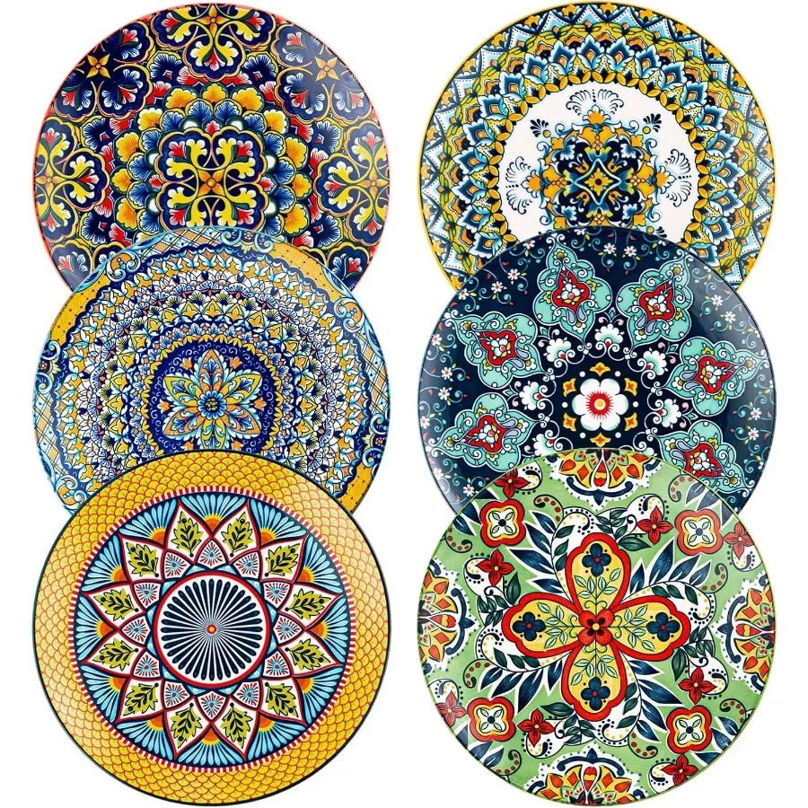 Ceramic Dessert Salad Plates 8.5 Inch Small Dinner Plate Set of 6 for Thanksgiving Christmas Celebrations Dishwasher Microwave
Ceramic Dessert Salad Plates 8.5 Inch Small Dinner Plate Set of 6 for Thanksgiving Christmas Celebrations Dishwasher Microwave