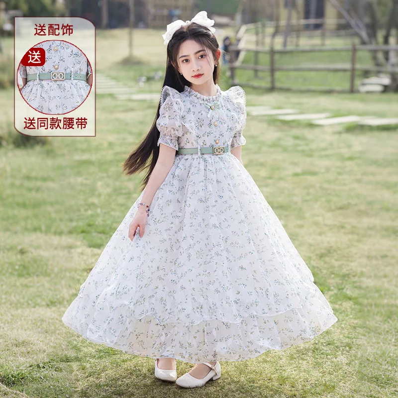 Dress For Girls Chiffon Floral Girls' Princess Dress With Belt Girls Party Dresses Wedding Birthday Children's Festive Dress
Dress For Girls Chiffon Floral Girls' Princess Dress With Belt Girls Party Dresses Wedding Birthday Children's Festive Dress