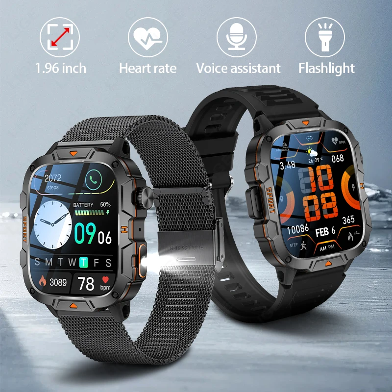 Смарт-часы 2026 для мужчин с AMOLED-экраном 1,96 дюйма, водонепроницаемые IP68, для активного отдыха, со светодиодным фонариком, новые, военные, с Bluetooth-вызовами
Смарт-часы 2026 для мужчин с AMOLED-экраном 1,96 дюйма, водонепроницаемые IP68, для активного отдыха, со светодиодным фонариком, новые, военные, с Bluetooth-вызовами