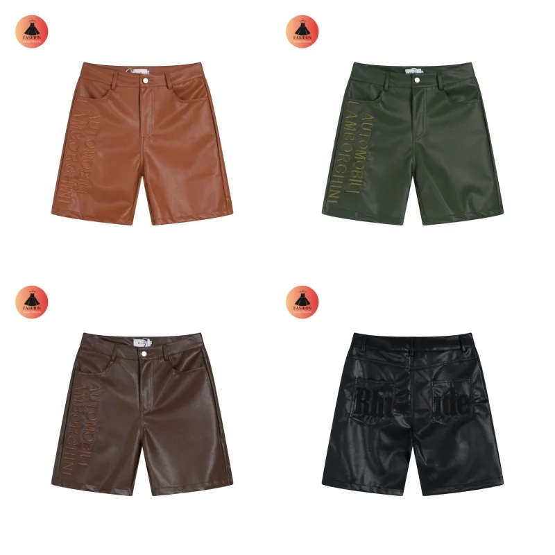 Fashion Mens Womens Best Quality Embroidery Logo Brand High-end Leather Shorts High Street Loose Casual Breeches
Fashion Mens Womens Best Quality Embroidery Logo Brand High-end Leather Shorts High Street Loose Casual Breeches