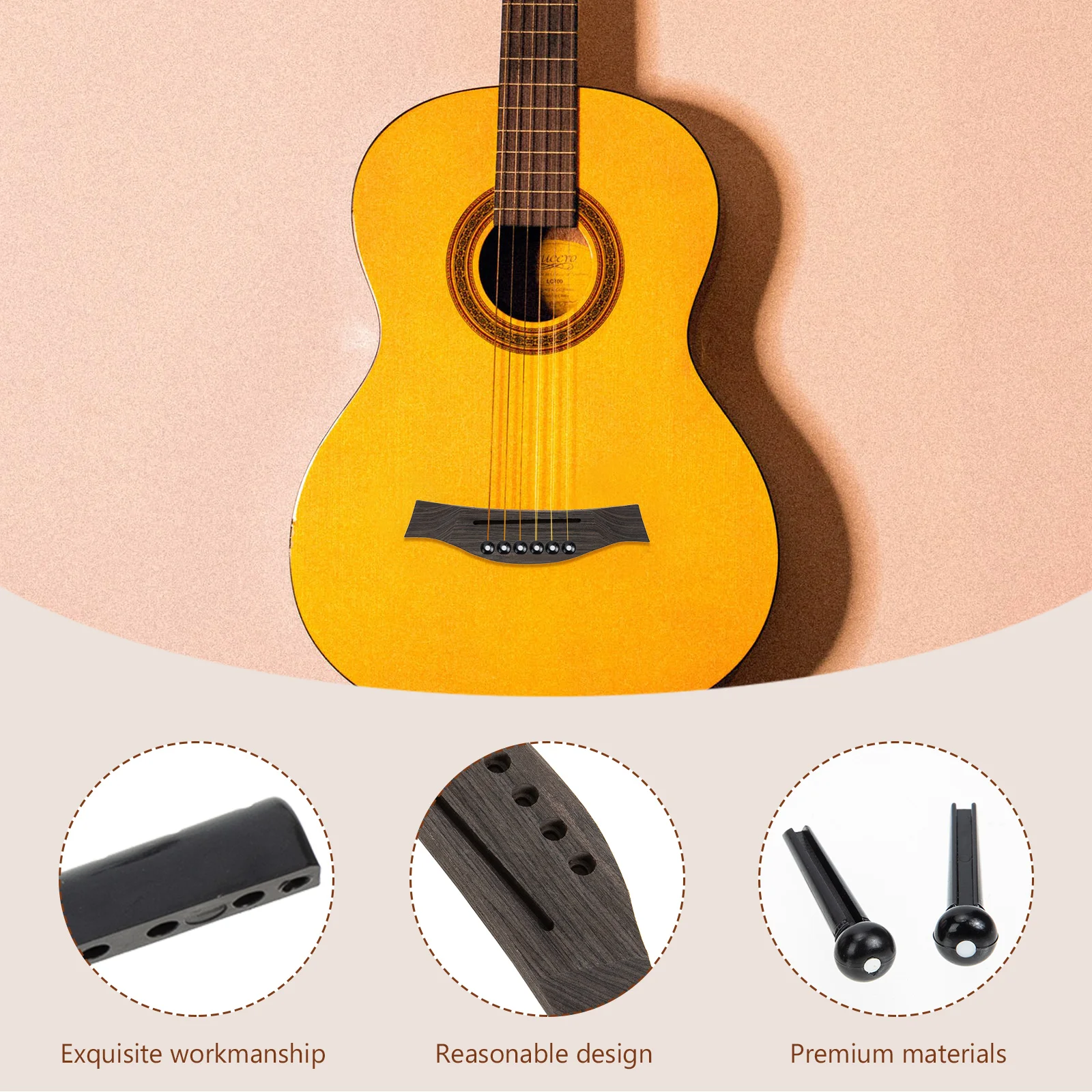 Acoustic Guitar Accessories Piano String Set Bridge Pins for Saddle Replacement Child
Acoustic Guitar Accessories Piano String Set Bridge Pins for Saddle Replacement Child