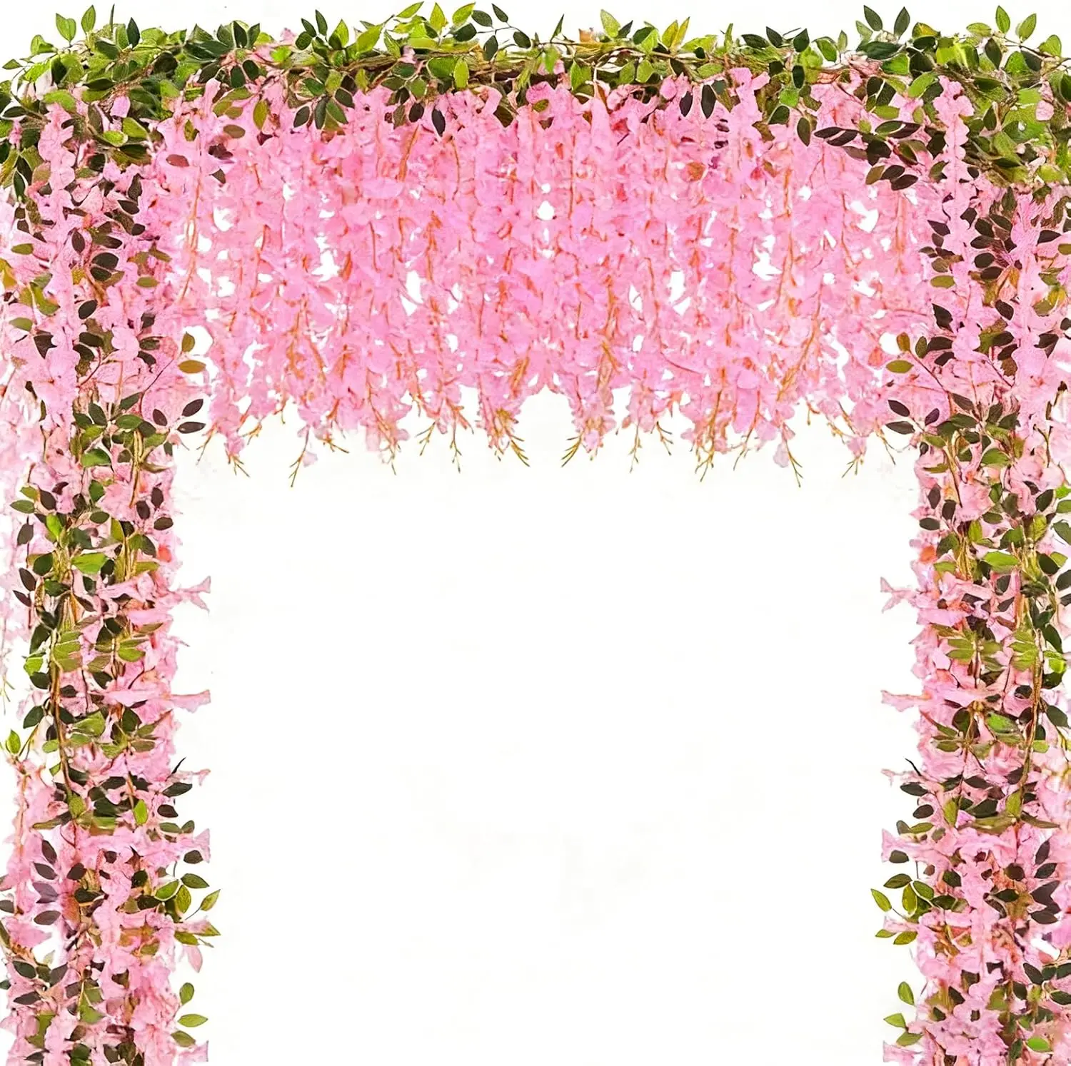 Wisteria Artificial Flowers Garland,10Pcs Total 60ft Silk Fake Pink Wisteria Flowers Hanging for Home Garden Wedding Arc
Wisteria Artificial Flowers Garland,10Pcs Total 60ft Silk Fake Pink Wisteria Flowers Hanging for Home Garden Wedding Arc
