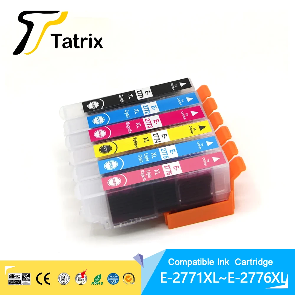 Чернильный картридж Tatrix для Epson 6PK T2771 - T2776 для Epson expressions PHOTO XP- 750/760/850/860/950/960 и т. д.
Чернильный картридж Tatrix для Epson 6PK T2771 - T2776 для Epson expressions PHOTO XP- 750/760/850/860/950/960 и т. д.