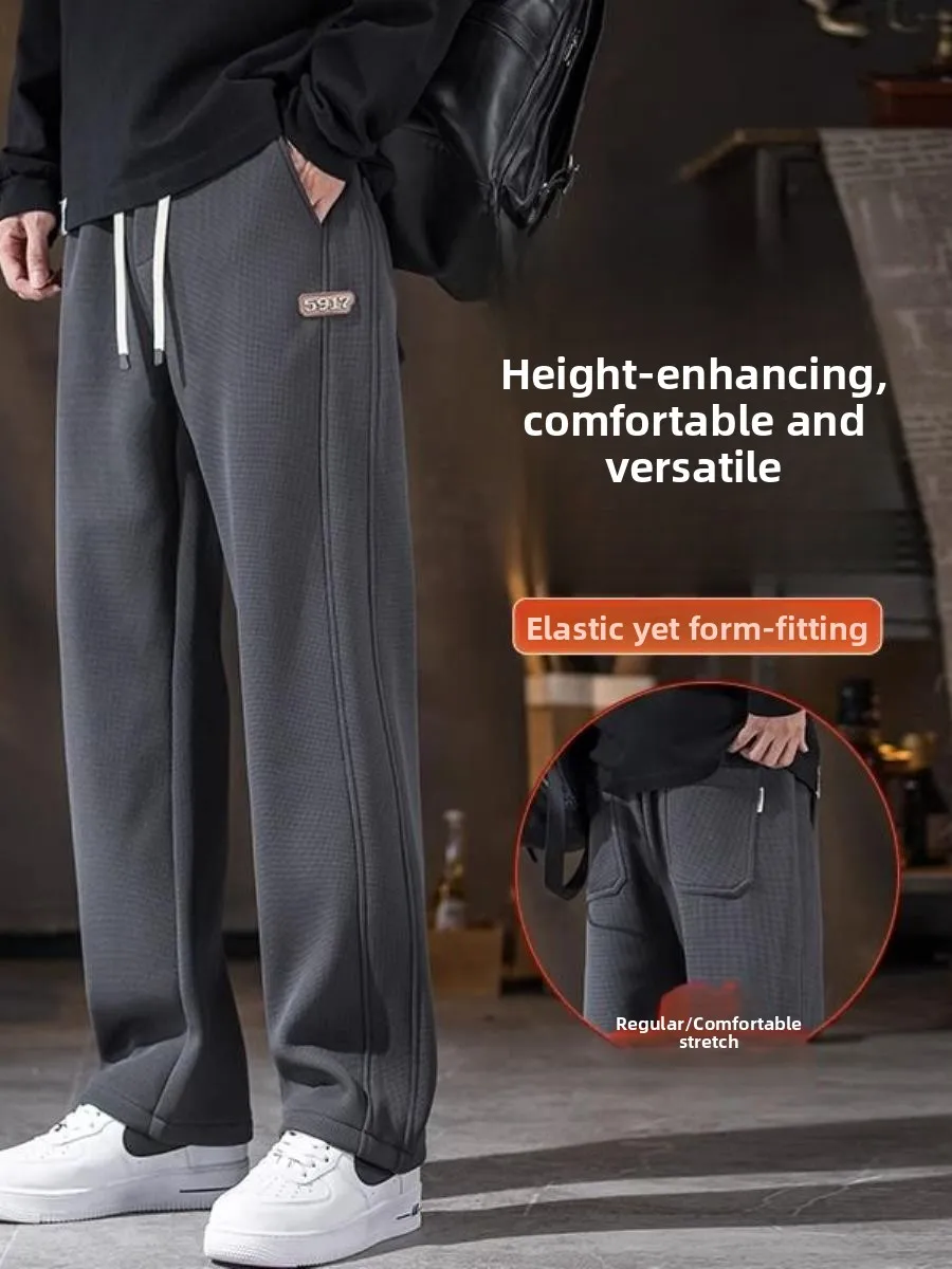 Мужские повседневные спортивные брюки прямого кроя из плотной ткани с вафельным узором, весна-лето, свободные, широкие, универсальные
Мужские повседневные спортивные брюки прямого кроя из плотной ткани с вафельным узором, весна-лето, свободные, широкие, универсальные