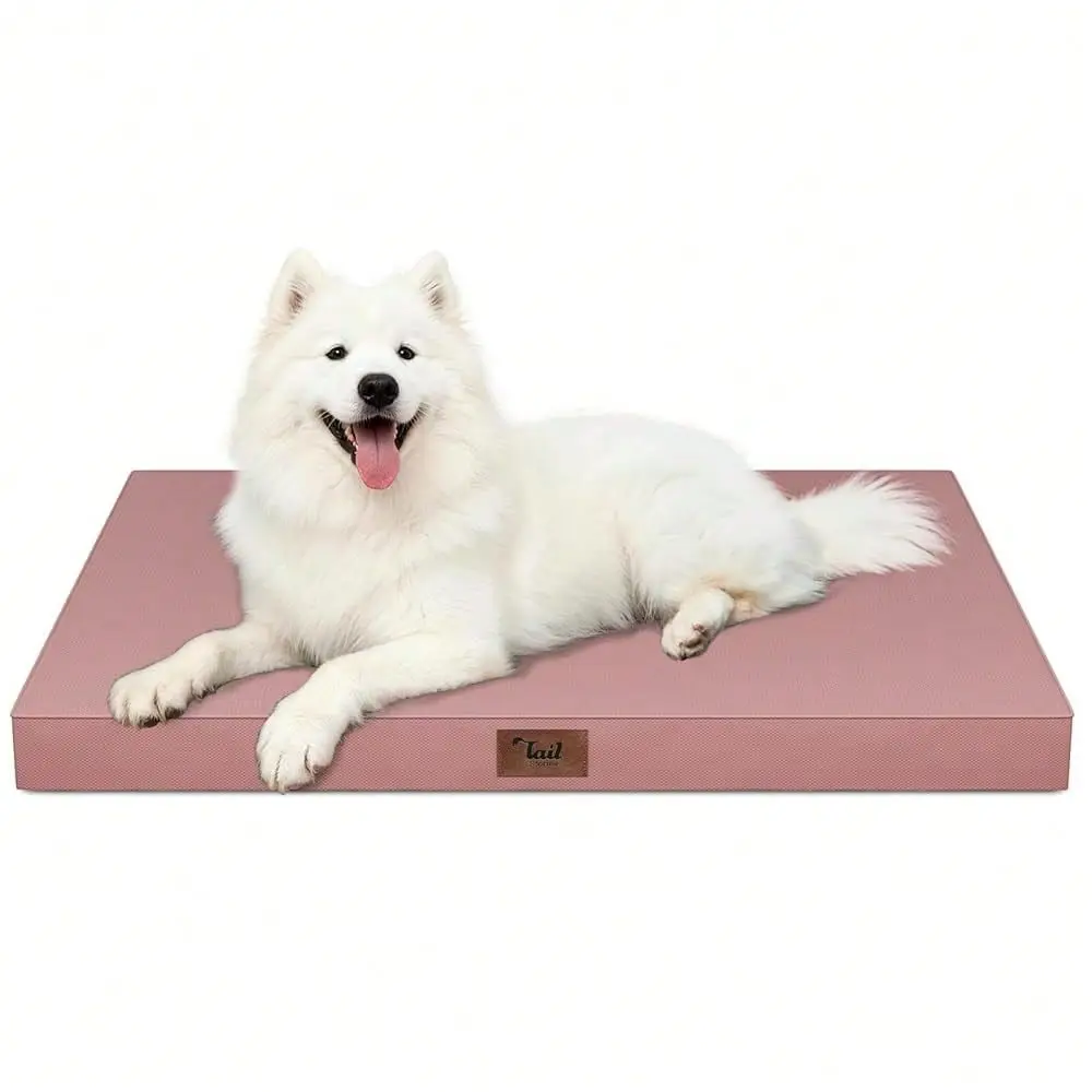 Large Washable Dog Bed, Orthopedic Egg Crate Foam Dog Crate Mat For Large Dogs With Removable Oxford Cooling Cover, Pink
Large Washable Dog Bed, Orthopedic Egg Crate Foam Dog Crate Mat For Large Dogs With Removable Oxford Cooling Cover, Pink