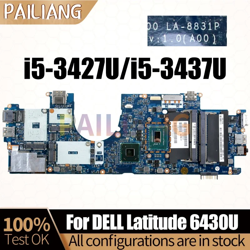 For DELL Latitude 6430U Notebook Mainboard LA-8831P Core i5-3427U i5-3437U 02JD7M 0U80FM Laptop Motherboard Full Tested
For DELL Latitude 6430U Notebook Mainboard LA-8831P Core i5-3427U i5-3437U 02JD7M 0U80FM Laptop Motherboard Full Tested