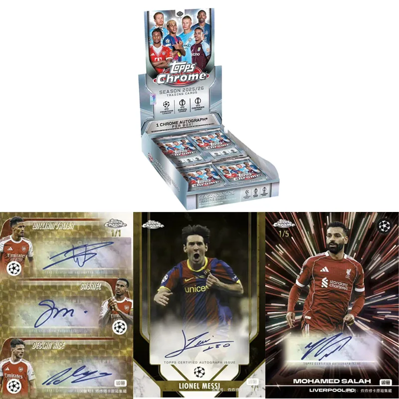 Official Authentic 2025-2026 Topps Card Topps Chrome UEFA Club Competitions Hobby Box Collect cards With signature card Toy
Official Authentic 2025-2026 Topps Card Topps Chrome UEFA Club Competitions Hobby Box Collect cards With signature card Toy