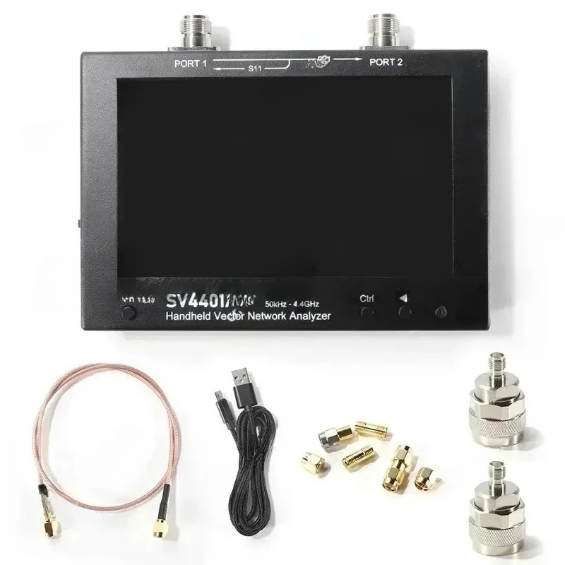 SV4401A 7-дюймовый сенсорный ЖК-анализатор векторной сети 50 кГц ~ 4,4 ГГц HF VHF UHF Антенный анализатор Обновление NanoVNA VNA FCC CE
SV4401A 7-дюймовый сенсорный ЖК-анализатор векторной сети 50 кГц ~ 4,4 ГГц HF VHF UHF Антенный анализатор Обновление NanoVNA VNA FCC CE