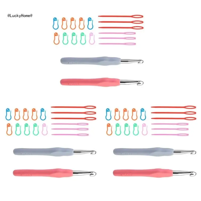 57Pcs Crochet Hooks Large Eye Sewing Needle Knitting Marker Set for Beginner Knitting Sweater Scarves Bag Socks Hat 11UA
57Pcs Crochet Hooks Large Eye Sewing Needle Knitting Marker Set for Beginner Knitting Sweater Scarves Bag Socks Hat 11UA