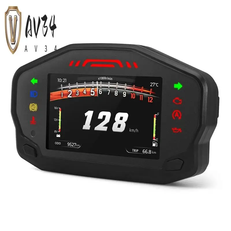 AV34-Motorcycle LED Speedometer LED Speedometer LCD Digital Odometer Fuel Gauge For 1/2/4 Cylinder
AV34-Motorcycle LED Speedometer LED Speedometer LCD Digital Odometer Fuel Gauge For 1/2/4 Cylinder